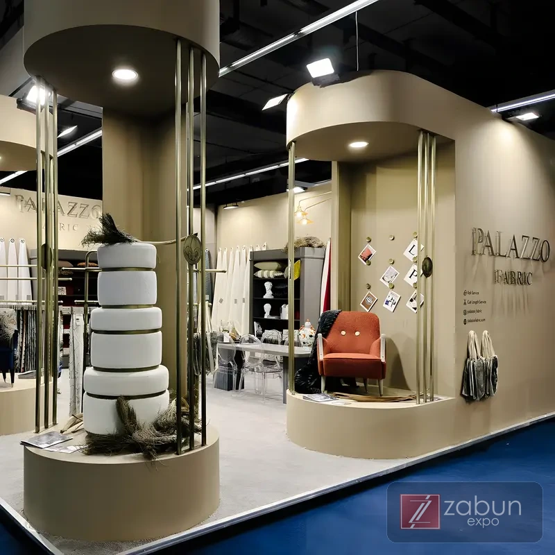 Dubai fuar standı tasarım ve kurulum - Palazzo Fabric Heimtextile Frankfurt